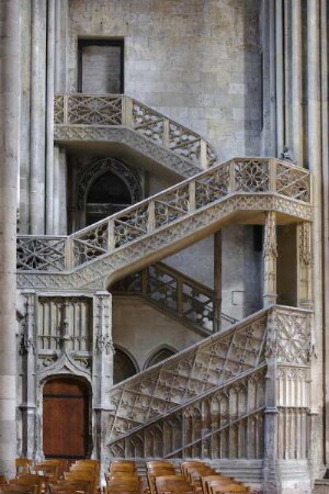 Frankreich. Haute Normandie. Seine Maritime. Rouen. Cathedrale Notre Dame. Gotik. Escalier de la Librairie. Treppe der Buchhändler