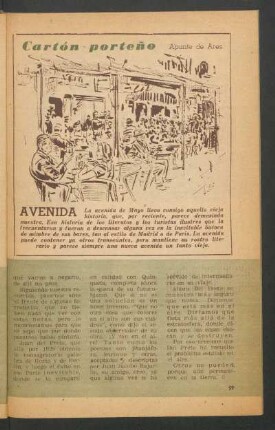 Avenida - [Dibujo] : Cartón porteño