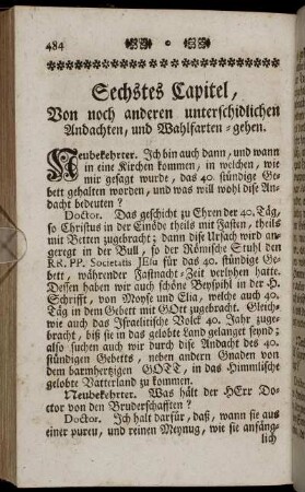 Sechstes Capitel, Von noch anderen unterschidlichen Andachten, und Wahlfarten-gehen.