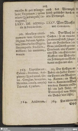 LXXV. De Mensuris & Ponderibus