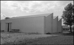 Weisweil: Feuerwehrgerätefabrik, Gebrüder Bachert, Montagehalle Südfront
