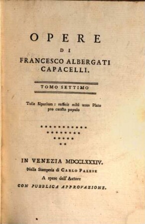 Opere Di Francesco Albergati Capacelli, 7