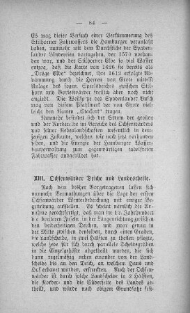 XIII. Ochsenwärder Deiche und Landestheile.