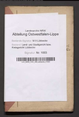 Erblasser: Picker, Cord Heinrich; Erblasser: Picker, Anne Marie Charlotte: