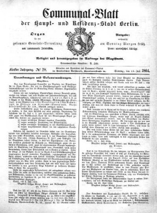 1864,28: No. 28, 10. Juli 1864