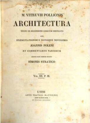M. Vitruvii Pollionis Architectura, 3,2