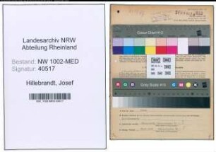 Entnazifizierung Josef Hillebrandt , geb. 26.07.1894 (Apotheker)