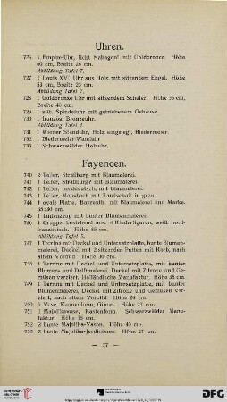 Uhren (Nr. 726-733)