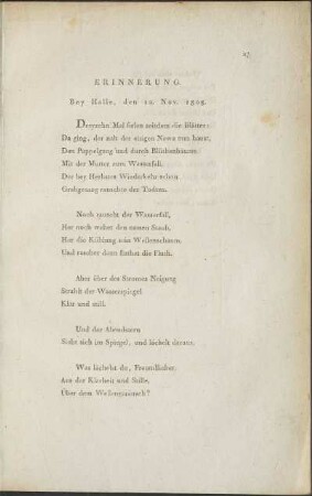Erinnerung.