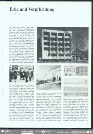 Erbe und Verpflichtung : Bauhaus 1919-1933