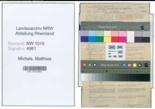 Entnazifizierung Matthias Michels , geb. 21.09.1920 (Kaufmann)