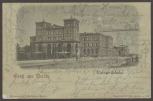 Ansichtskarte Görlitzer Bahnhof mit Pferdebahnen