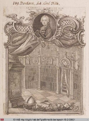 Exlibris des Johann Karl Wilhelm Moehsen