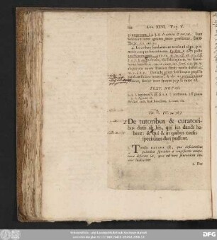 Tit. V. (V. 34. 36.) De tutoribus & curatoribus datis ab his, qui ius dandi habent: & qui & in quibus causis specialiter dari possunt.