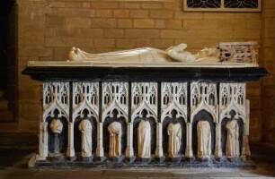 Frankreich. Bretagne. Morbihan. Josselin. Basilique Notre Dame du Rosier. Grab Olivier de Clisson und Marguerite de Rohan