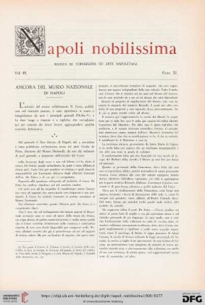 Ancora del museo nazionale di Napoli