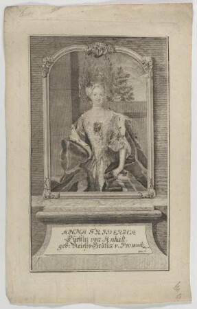 Bildnis der Anna Friderica, Fürstin von Anhalt-Köthen
