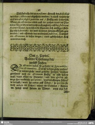 Das 33. Capitel. Andere Theilung der zwölff Zeichen