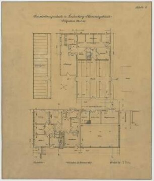 Fischer, Theodor; Lindenberg / Allgäu (Bayern); Haushaltungsschule mit Ökonomiegebäude und Kapelle - Grundriss EG