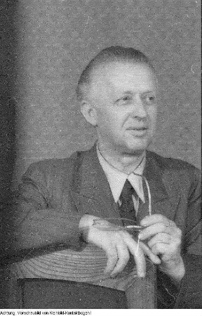 I. oder II. Landesparteitag der SPD. Unbekannter Delegierter, 1945/46.