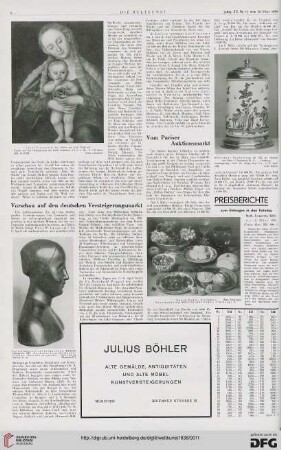 Nr. 12 (20. März 1938), S. 2, 4: Preisberichte