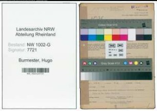 Entnazifizierung Hugo Burmester, geb. 13.09.1893 (Direktor)