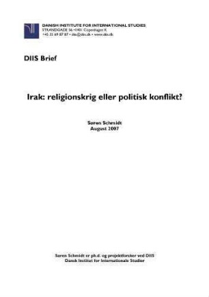 Irak : religionskrig eller politisk konflikt?