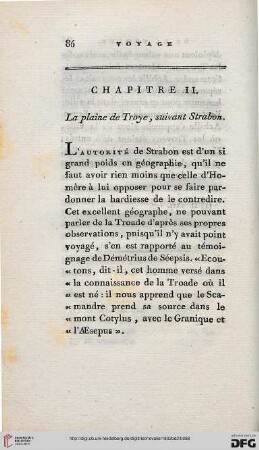 Chapitre II: La plaine de Troye, suivant Strabon