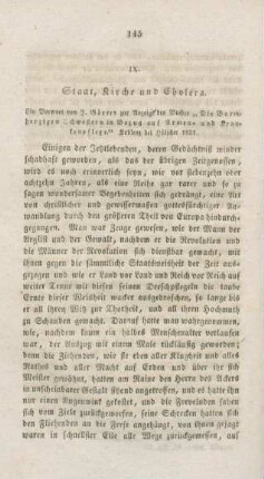 146-180 Staat, Kirche und Cholera