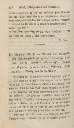 548-555 [Rezension] Thomas von Kempen, Die Nachfolge Christi