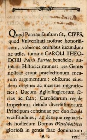 De Veteri Avreato, Prolusio Academica