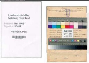 Entnazifizierung Paul Hellmann , geb. 29.04.1912 (Polizeibeamter)