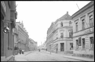 Groitzsch. Bahnhofstraße und Postamt