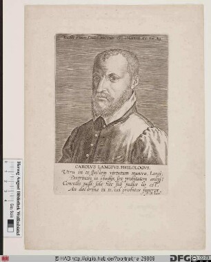 Bildnis Karel Langhe (lat. Carolus Langius)