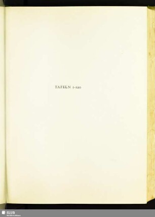 Tafeln 1-120