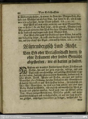 Würtembergisch Land-Recht