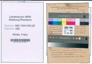 Entnazifizierung Franz Winter , geb. 20.02.1899 (Fraeser)