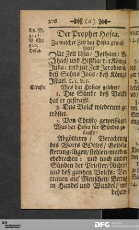Der Prophet Hosea.