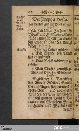 Der Prophet Hosea.