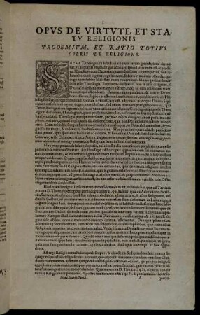 Prooemium, Et Ratio Totius Operis De Religione.