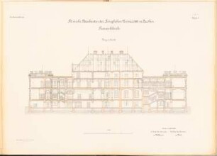 Universität Breslau Klinische Neubauten. Frauenklinik: Längenschnitt 1:100