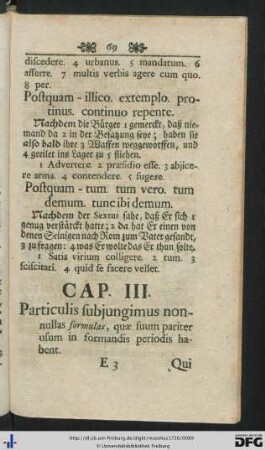 Cap. III. Particulis subjungimus nonnullas formulas, ...