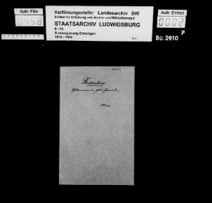 Schuldenwesen der Teilgemeinden Rechenberg und Hübnershof, Gesamtgemeinde Rechenberg