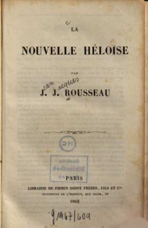 La nouvelle Héloïse