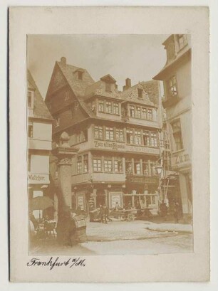 Gasthäuser : Frankfurt/Main, Fahrgasse 103 und 105, Gasthäuser "Zum alten Riesen" und "Zum roten Hahn"