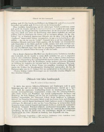 Ohlstedt 500 Jahre hamburgisch