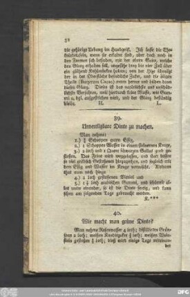 39. Unvertilgbare Dinte zu machen.