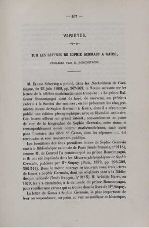 Variétés.