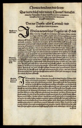 Von des Bapsts/ aller Cardinäl/ und Geystlichen örden in gemeyn.