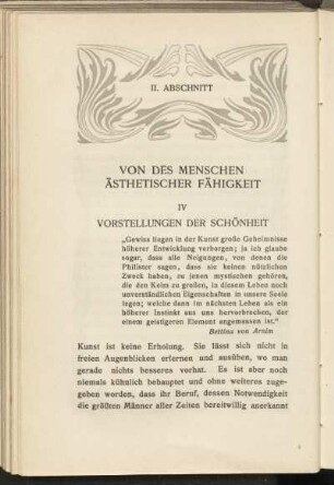 Von des Menschen ästhetischer Fähigkeit